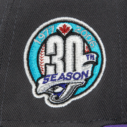 New Era 59Fifty Toronto Blue Jays 30th Anniversary Patch Alternate Hat - Graphite, Purple