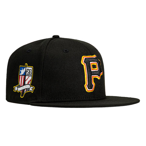 New Era 59Fifty Pittsburgh Pirates Clemente Patch Hat - Black, Orange, Gold