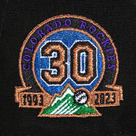 New Era 59Fifty Colorado Rockies 30th Anniversary Patch City Connect Hat - Black, RealTree