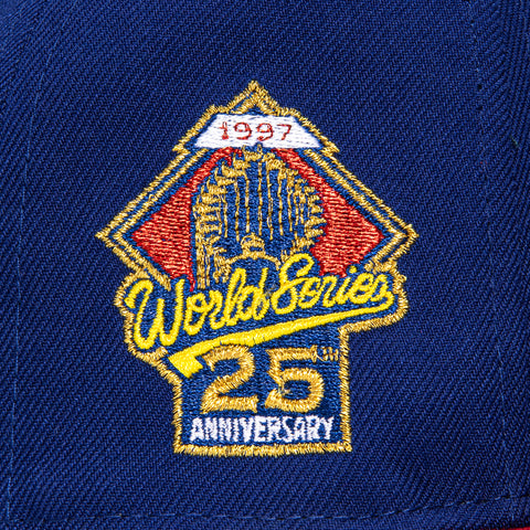 New Era 59Fifty Miami Marlins 1997 World Series 25th Anniversary Patch Hat - Royal, Cardinal, Gold