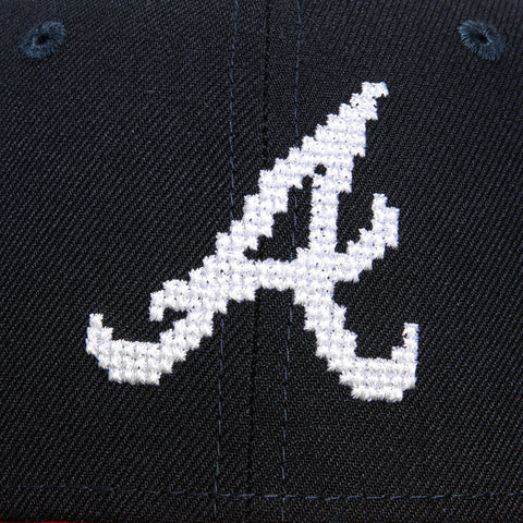 New Era 59Fifty Pixel Pack Atlanta Braves Hat - Navy, Red