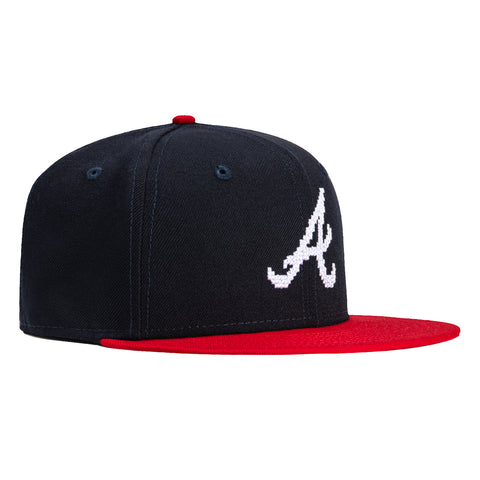 New Era 59Fifty Pixel Pack Atlanta Braves Hat - Navy, Red