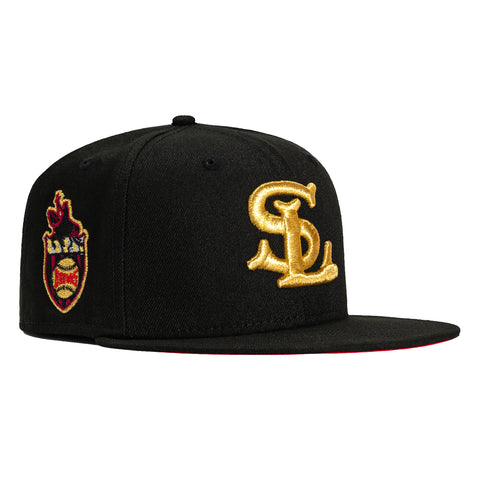 New Era 59Fifty Level Up St. Louis Browns Logo Patch Hat - Black, Metallic Gold