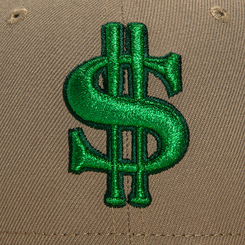 New Era 59Fifty Cash Pack Colorado Springs Millionaires Logo Patch Hat - Khaki, Metallic Gold