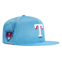 New Era 59Fifty Texas Rangers 2024 Spring Training Patch Hat - Light Blue