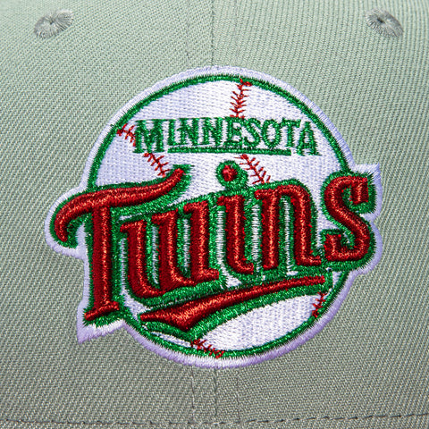 New Era 59Fifty Minnesota Twins 10th Anniversary Stadium Patch Logo Hat - Mint, Cardinal
