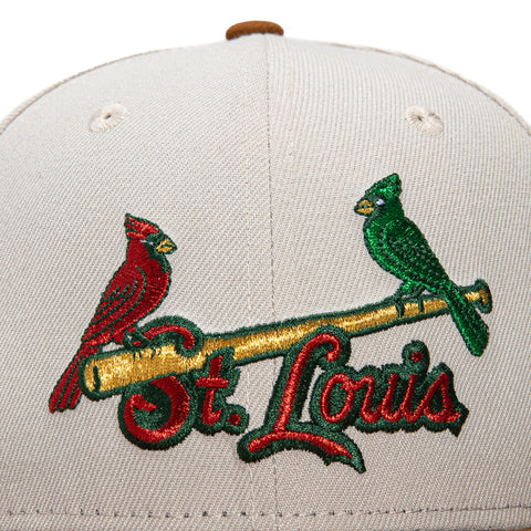 New Era 59Fifty St Louis Cardinals Busch Stadium Patch Alternate Hat - Stone, Brown, Red, Green