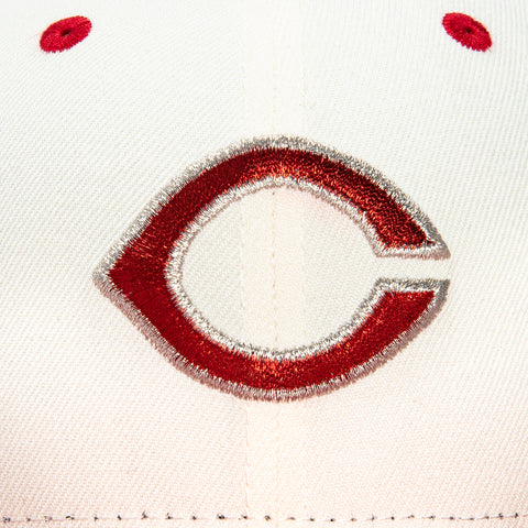 New Era 59Fifty Batty Cincinnati Reds Batterman Logo Patch Hat - White, Red