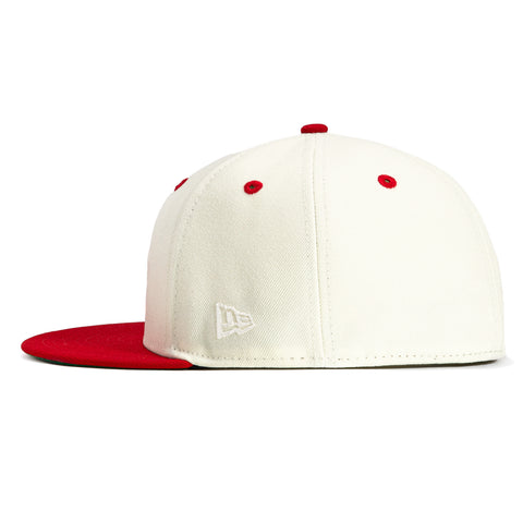 New Era 59Fifty Batty Cincinnati Reds Batterman Logo Patch Hat - White, Red