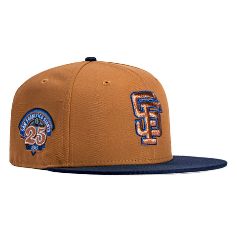 New Era 59Fifty San Francisco Giants 25th Anniversary Patch Hat - Khaki, Navy