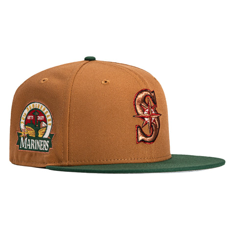 New Era 59Fifty Seattle Mariners 30th Anniversary Patch Hat - Khaki, Green