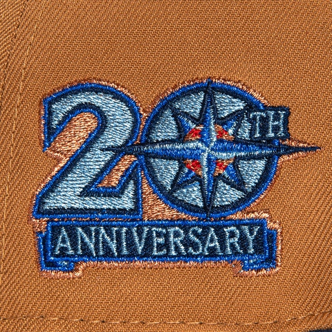New Era 59Fifty Seattle Mariners 20th Anniversary Patch Hat - Khaki, Navy