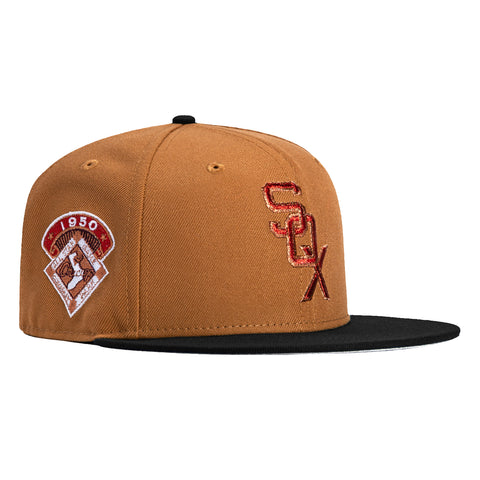 New Era 59Fifty Chicago White Sox Comiskey Park Patch Hat - Khaki, Black