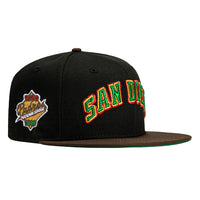 New Era 59Fifty San Diego Padres National League Anniversary Patch Word Hat - Black, Brown