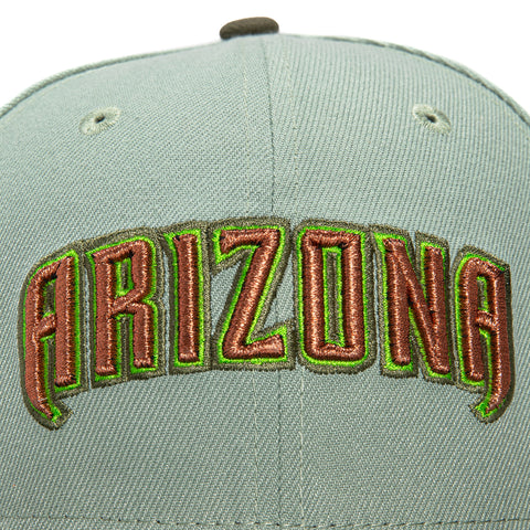 New Era 59Fifty Arizona Diamondbacks 25th Anniversary Patch Hat - Mint, Olive, Metallic Copper