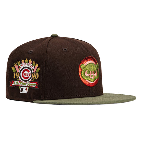 New Era 59Fifty Chicago Cubs 1990 All Star Game Patch Hat - Brown, Olive
