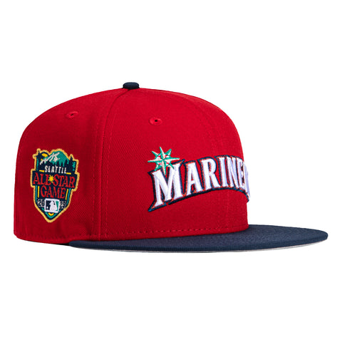 New Era 59Fifty Seattle Mariners 2023 All Star Game Patch Word Hat - Red, Navy