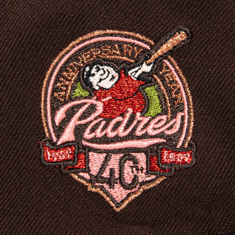 New Era 59Fifty San Diego Padres 40th Anniversary Patch Rail Hat - Pink, Brown, Olive