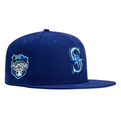 New Era 59Fifty Seattle Mariners 2023 All Star Game Patch Hat - Royal, Light Blue, Metallic Silver