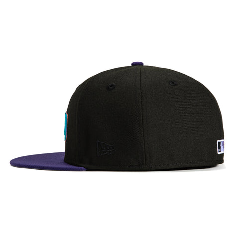 New Era 59Fifty Arizona Diamondbacks 25th Anniversary Patch Word Hat - Black, Purple, Metallic Copper