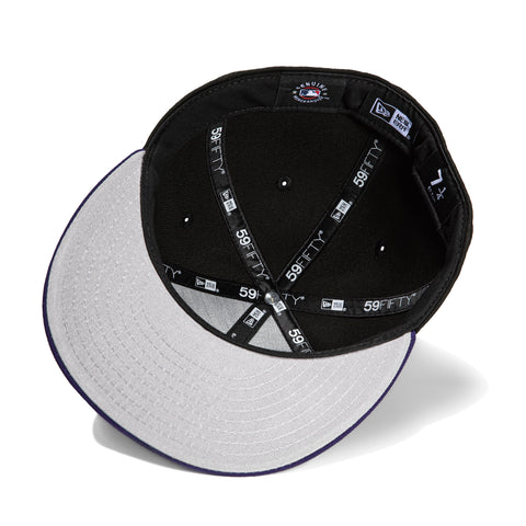 New Era 59Fifty Arizona Diamondbacks 25th Anniversary Patch Word Hat - Black, Purple, Metallic Copper
