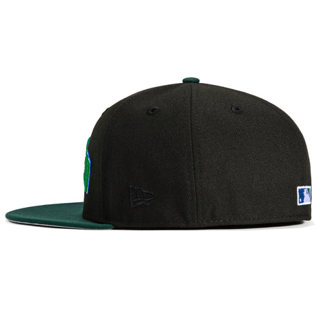 New Era 59Fifty Tampa Bay Rays 25th Anniversary Patch Word Hat - Black, Green