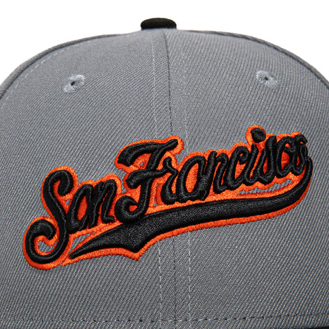 New Era 59Fifty San Francisco Giants 2007 All Star Game Patch Script Hat - Storm Grey, Black