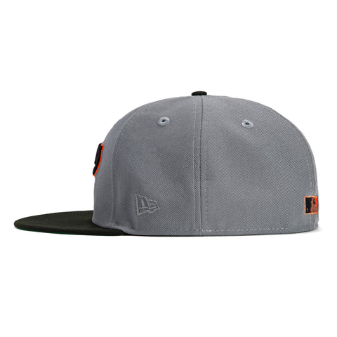 New Era 59Fifty San Francisco Giants 2007 All Star Game Patch Script Hat - Storm Grey, Black