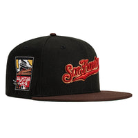 New Era 59Fifty San Francisco Giants 2007 All Star Game Patch Script Hat - Black, Brown, Red