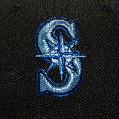 New Era 59Fifty Seattle Mariners 25th Anniversary Patch Hat - Black, Royal, Metallic Silver
