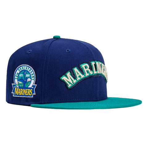 New Era 59Fifty Seattle Mariners 30th Anniversary Patch Word Hat - Royal, Teal