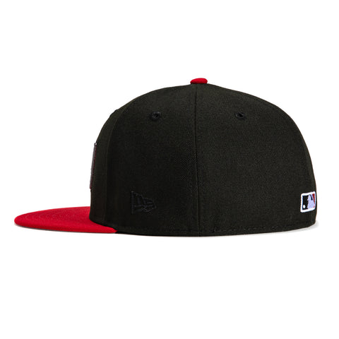 New Era 59Fifty Cincinnati Reds Logo Patch City Connect Word Hat - Black, Red