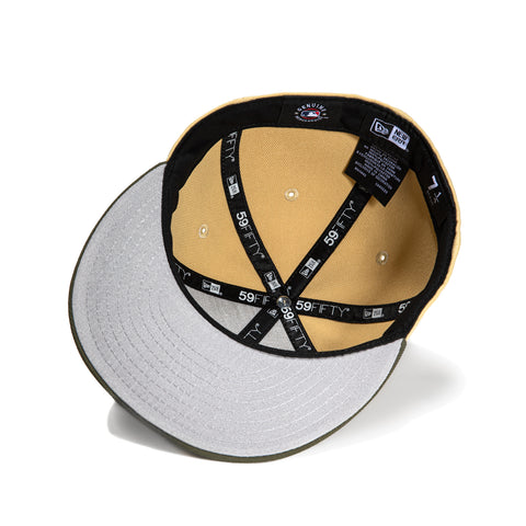 New Era 59Fifty Pittsburgh Pirates Clemente Patch Hat - Tan, Olive, Metallic Gold