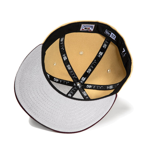 New Era 59Fifty Atlanta Braves 150th Anniversary Patch Hat - Tan, Maroon, Metallic Gold