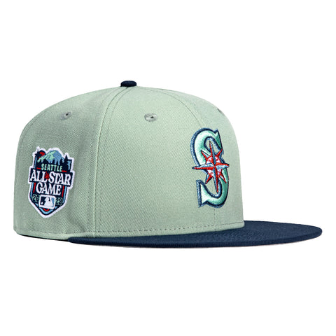 New Era 59Fifty Seattle Mariners 2023 All Star Game Patch Hat - Mint, Navy, Light Blue, Red