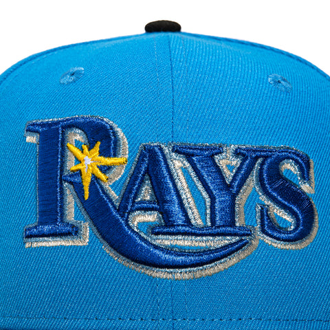 New Era 59Fifty Tampa Bay Rays 25th Anniversary Patch Alternate Hat - Light Blue, Black, Gold
