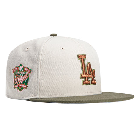New Era 59Fifty Los Angeles Dodgers 40th Anniversary Patch Hat - Stone, Olive, Metallic Copper