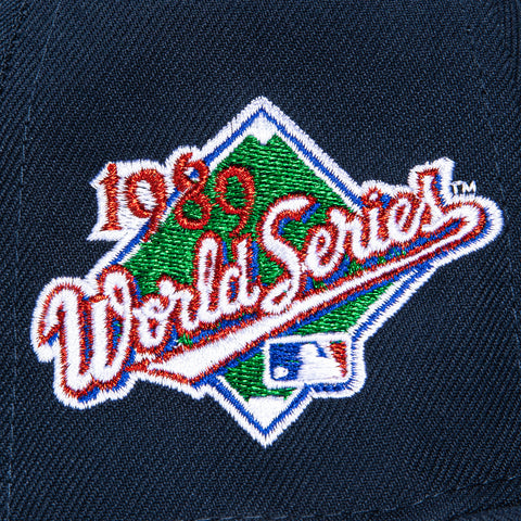 New Era 59Fifty Blue Hour Oakland Athletics 1989 World Series Patch Hat - Navy
