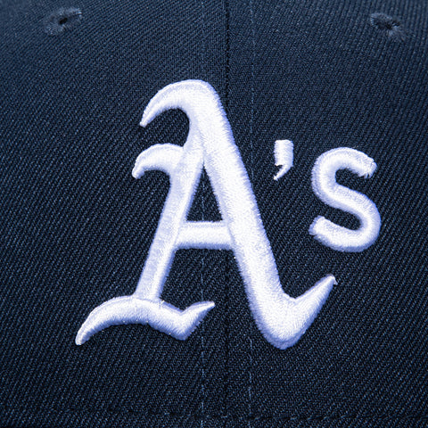 New Era 59Fifty Blue Hour Oakland Athletics 1989 World Series Patch Hat - Navy