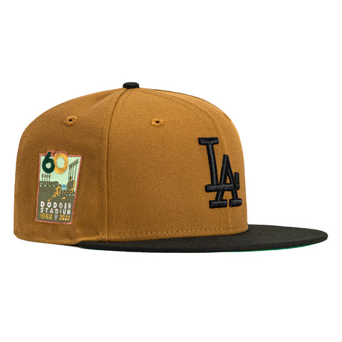 New Era 59Fifty Old Gold Los Angeles Dodgers 60th Anniversary Stadium Patch Hat - Gold, Black