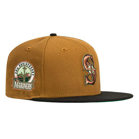 New Era 59Fifty Old Gold Seattle Mariners 30th Anniversary Patch Hat - Gold, Black