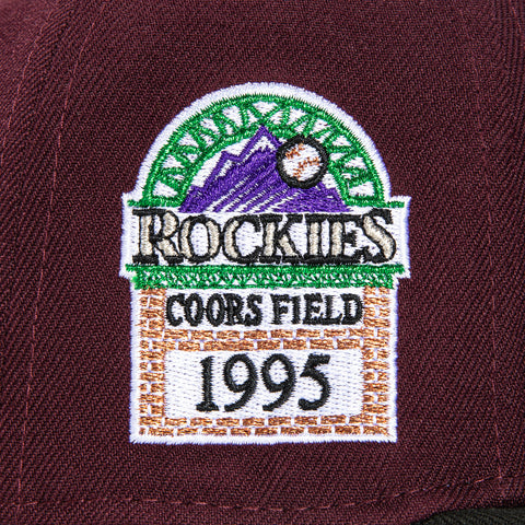 New Era 59Fifty Colorado Rockies 30th Anniversary Word Patch Hat - Maroon, Black, Green