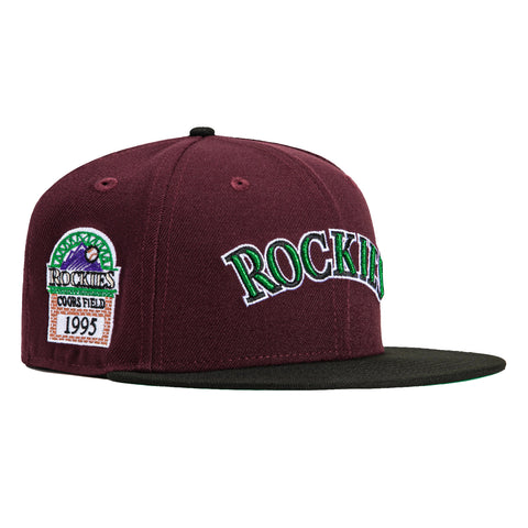 New Era 59Fifty Colorado Rockies 30th Anniversary Word Patch Hat - Maroon, Black, Green