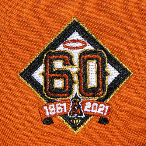 New Era 59Fifty Los Angeles Angels 60th Anniversary Patch Hat - Orange, Black