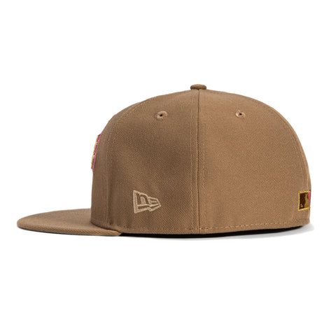 New Era 59Fifty New York Mets 40th Anniversary Patch Word Hat - Tan, Brown, Pink