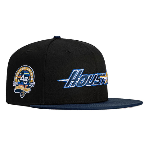 New Era 59Fifty Houston Astros 45th Anniversary Patch Logo Hat - Black, Navy
