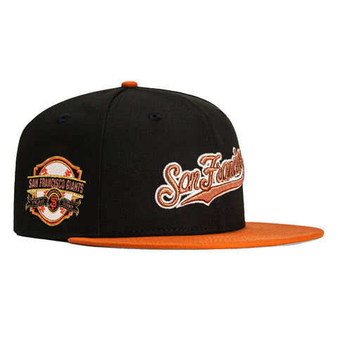 New Era 59Fifty San Francisco Giants Inaugural Patch Hat - Black, Burnt Orange