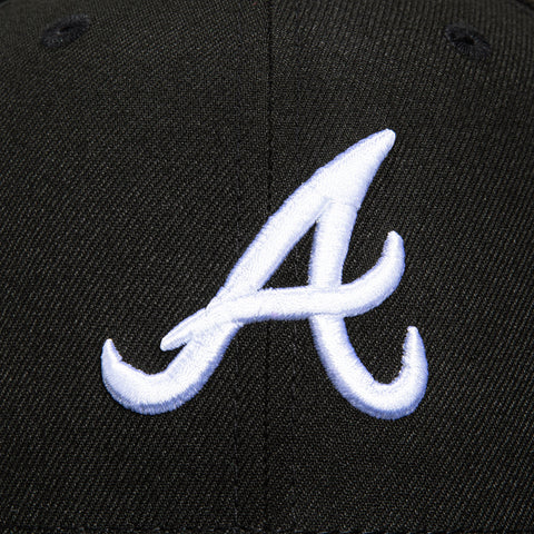 New Era 59Fifty Atlanta Braves Final Season Patch Hat - Black, White