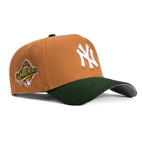 New Era 9Forty A-Frame New York Yankees 1996 World Series Patch Snapback Hat - Khaki, Green