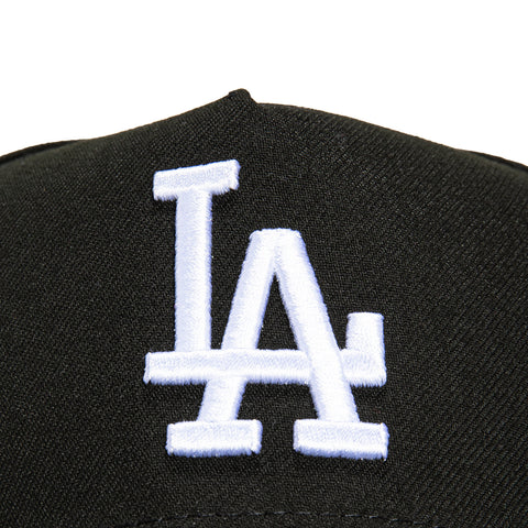 New Era 9Forty A-Frame Los Angeles Dodgers 40th Anniversary Stadium Patch Snapback Hat - Black, White